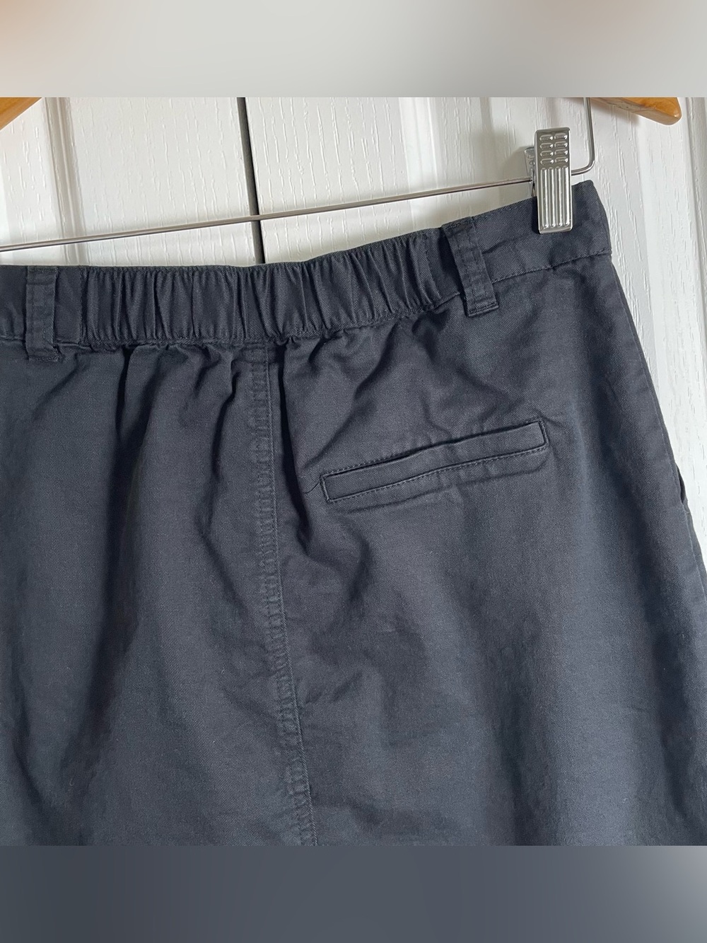 A New Day Surplus Utility Maxi Skirt Women’s S Black Split Cotton Elastic Waist - Picture 8 of 15